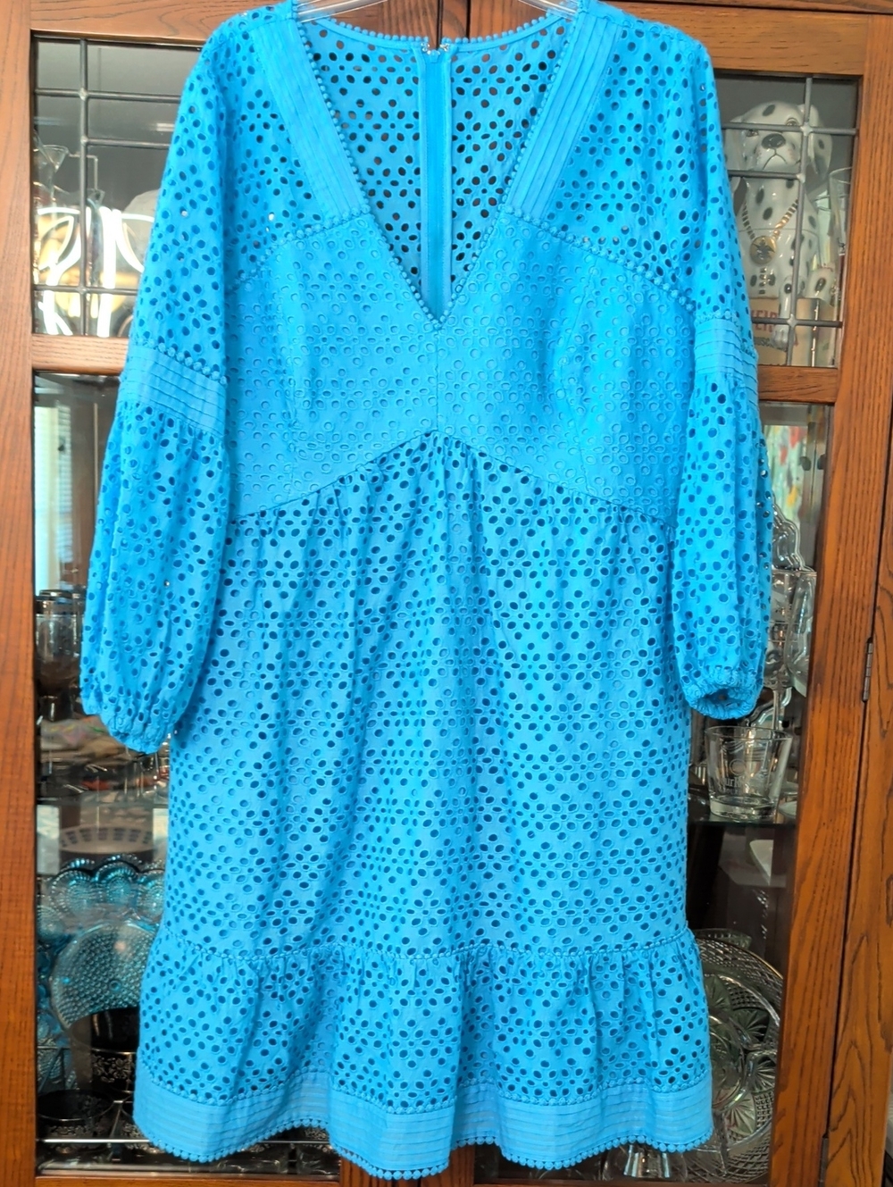 Lilly Pulitzer Eyelet V-Neck Midi Dress Size 16